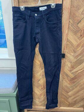 Gustin Pants 36 Mens #341 Indigo Monster Sashiko Woven Knit California Straight